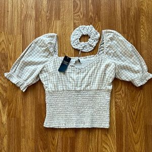 Puff-Sleeve Abercrombie Blouse